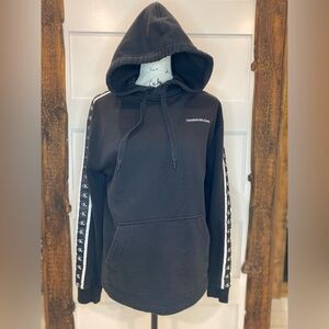Calvin Klein Jeans Black Hoodie Women’s Medium Pullover Logo Sweatshirt